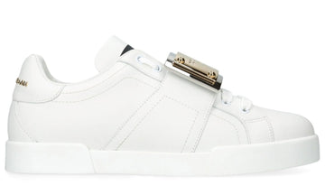 DOLCE & GABBANA Leather Portofino Buckle "White"