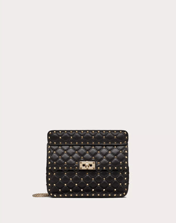 MEDIUM NAPPA ROCKSTUD SPIKE BAG BLACK