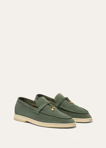 Loro Piana Summer Charms Walk Loafer Green Lagoon