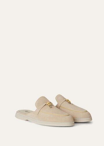 Loro Piana Charms Walk Babouche Loafer Tapioca