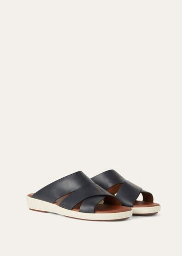 Palm Sandal Navy Blue