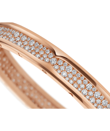 Bob Rollers Cara rose gold bracelet with pavé diamonds