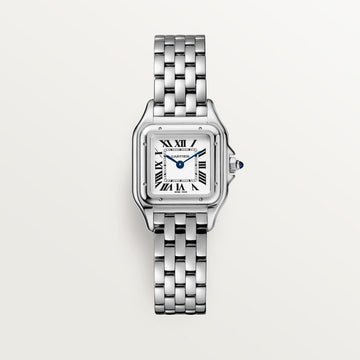 PANTHÈRE DE CARTIER WATCH, SMALL MODEL Small model, quartz movement, steel