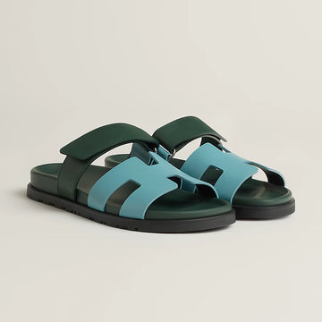 Hermes Chypre sandal bleu citadin / vert bouteille