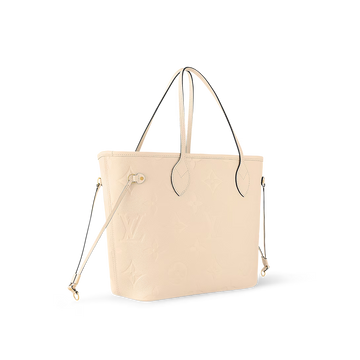 Louis Vuitton Neverfull MM Monogram Empreinte Leather Cream