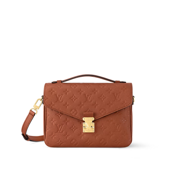Louis Vuitton Pochette Metis MM Monogram Empreinte Leather Cognac