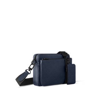 Louis Vuitton Trio Messenger Monogram Shadow Navy Blue