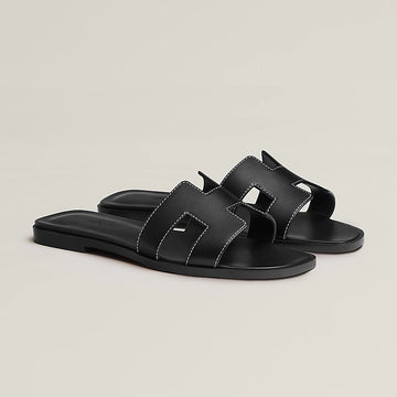 Hermes Oran sandal noir