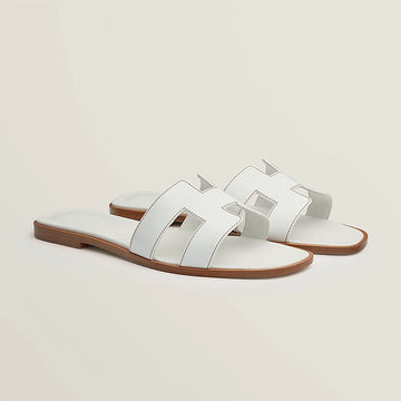 Hermes Oran sandal blanc