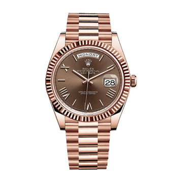 Day-Date 40 President Chocolate Roman Dial 18k Rose Gold