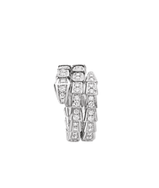 Bob snake Emma white gold ring set with full pavé diamonds