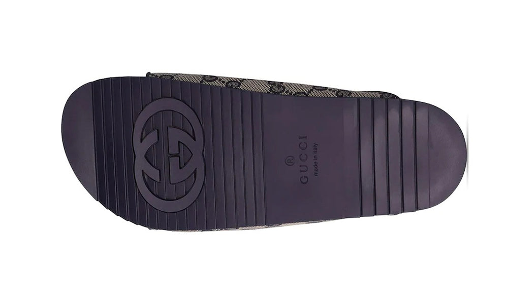 Gucci Gg Canvas Slide Sandals