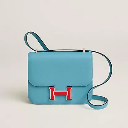 CONSTANCE III MINI BAG Bleu Du Nord/Rouge De Cœur