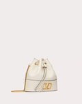 MINI BUCKET BAG IN NAPPA WITH VLOGO SIGNATURE CHAIN LIGHT IVORY