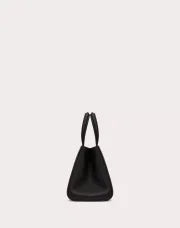 VALENTINO GARAVANI ALLTIME SMALL HANDBAG IN GRAINY CALFSKIN BLACK