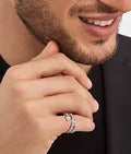 Bob snake Emma white gold ring set with full pavé diamonds