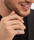Bob snake Emma white gold ring set with full pavé diamonds