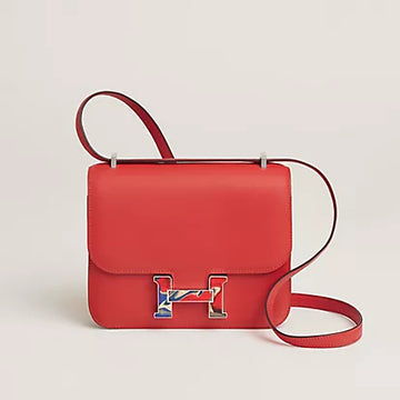 CONSTANCE III MINI MARBLE LOCK BAG CAPUCINE/MULTICOLORE