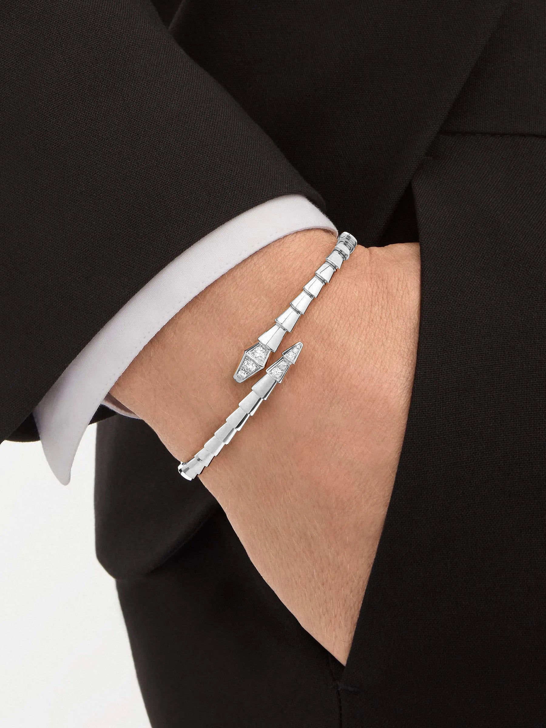 Bob snake Reese white gold bracelet