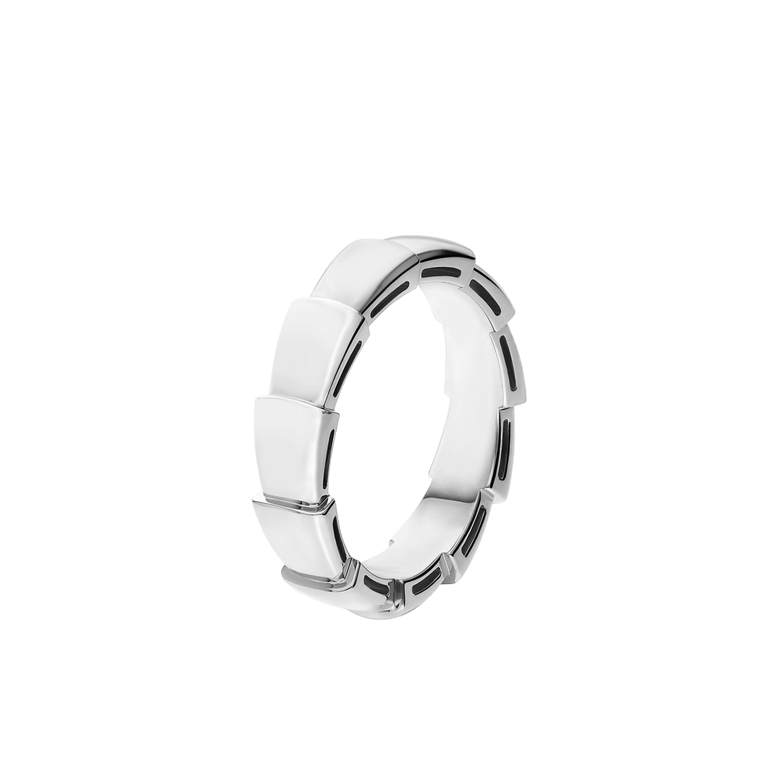 Bob snake Audrey white gold thick wedding