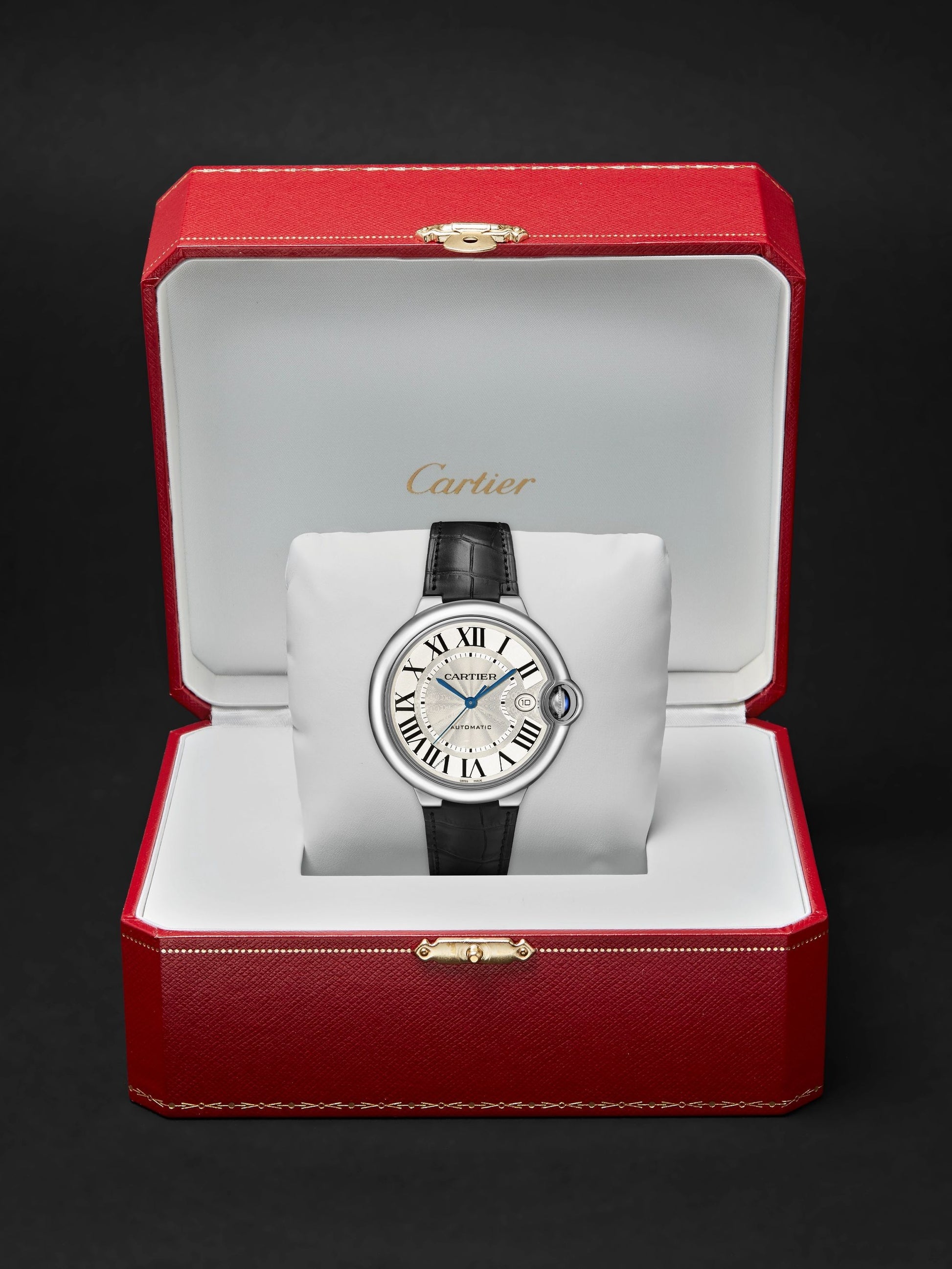 Automatic 40mm Stainless Steel and Alligator Watch, Ref. No. WSBB0039