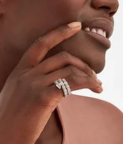 Bob snake Emma white gold ring set with full pavé diamonds