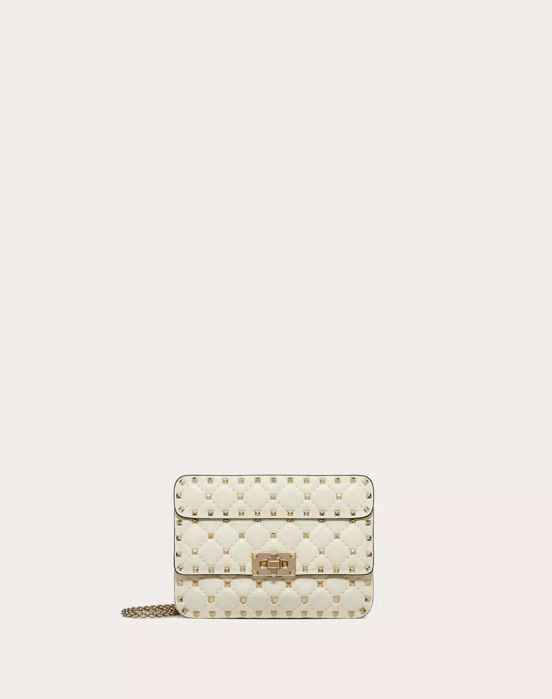 SMALL NAPPA ROCKSTUD SPIKE BAG LIGHT IVORY