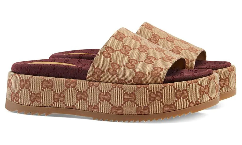 Gucci GG Supreme platform sandals
