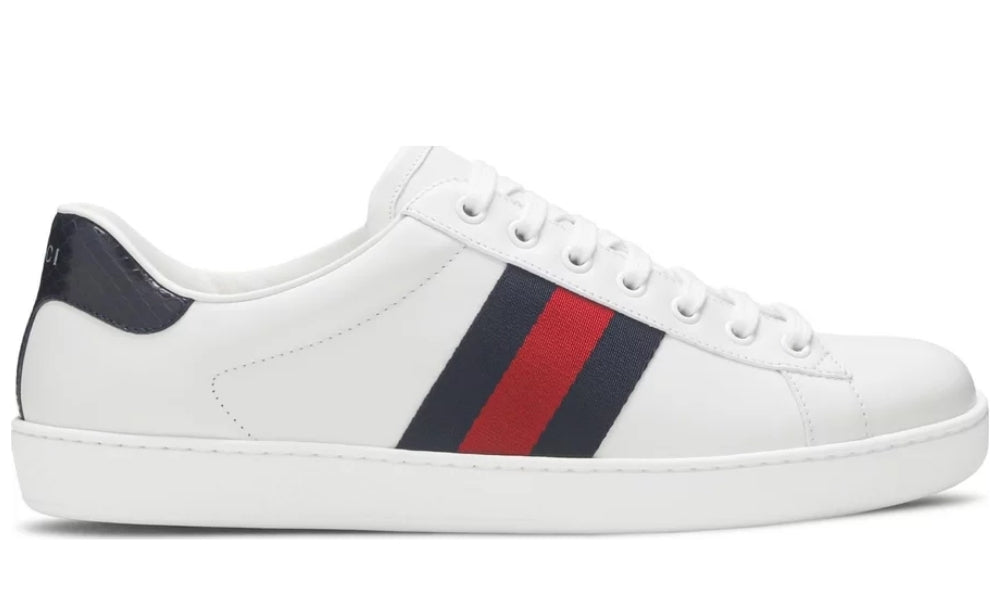 Gucci Ace Leather 'White Blue'