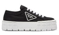 Prada  Gabardine Wheel Platform 'Black White'