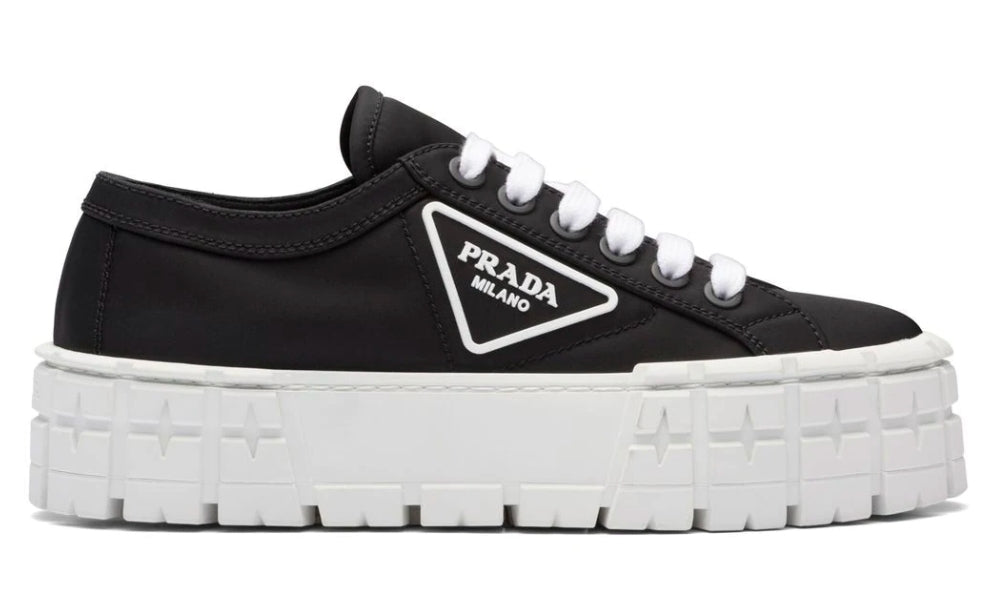 Prada  Gabardine Wheel Platform 'Black White'
