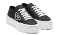 Prada  Gabardine Wheel Platform 'Black White'