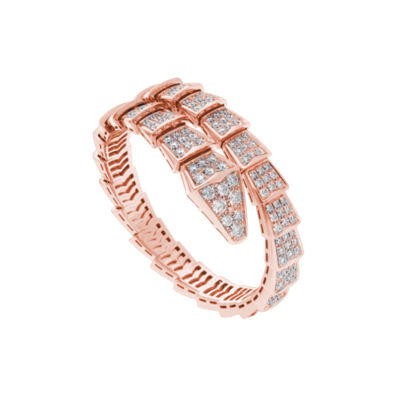 Bob snake Bullock rose gold bracelet with diamonds