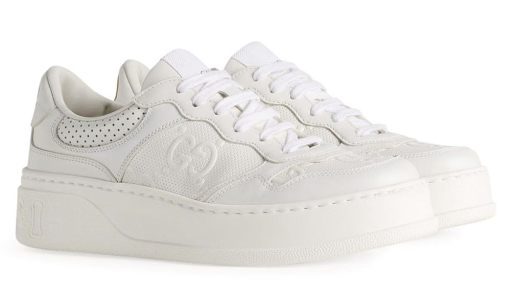 GUCCI Leather Monogram Sneakers