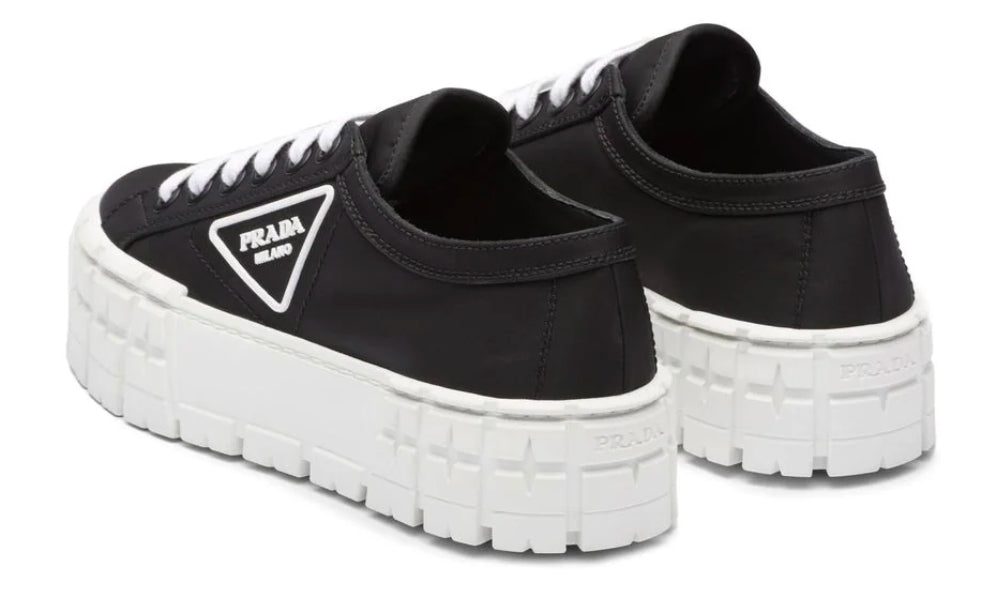 Prada  Gabardine Wheel Platform 'Black White'