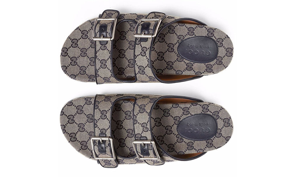 Gucci GG Supreme double-strap sandals