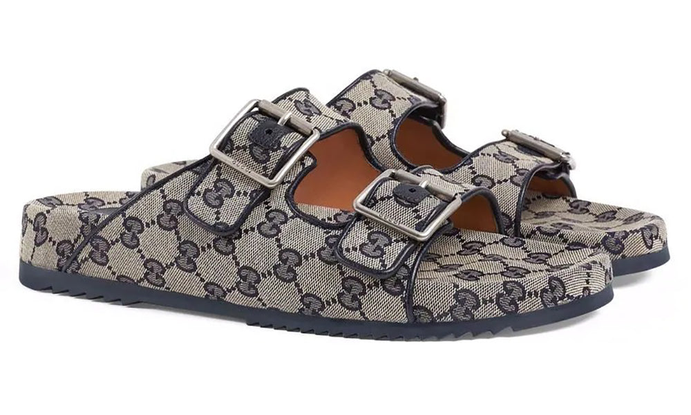 Gucci GG Supreme double-strap sandals