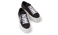 Prada  Gabardine Wheel Platform 'Black White'