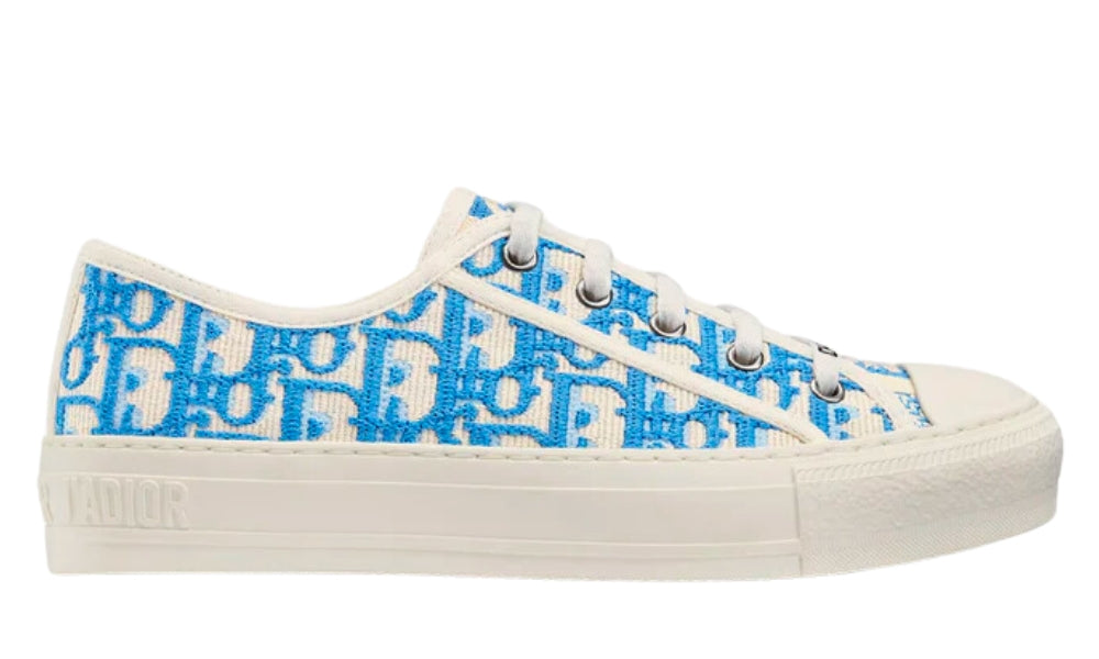 Dior Wmns Walk'N'Dior Embroidered Cotton Low 'Dior Oblique - Corn Flower'