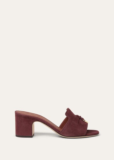 Summer Charms Sandal Suede Goatskin Oxblood