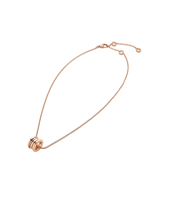 Bob Rollers Adolph necklace with chain and small round pendant in rose gold