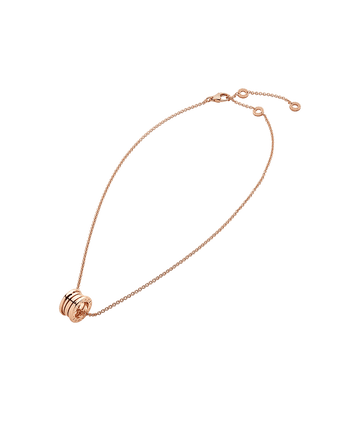 Bob Rollers Adolph necklace with chain and small round pendant in rose gold