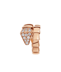 Bob snake Knightley rose gold ring set with pavé diamonds on the head