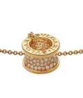Bob Rollers Adolph yellow gold pendant necklace with chain and pavé diamonds set on the spiral