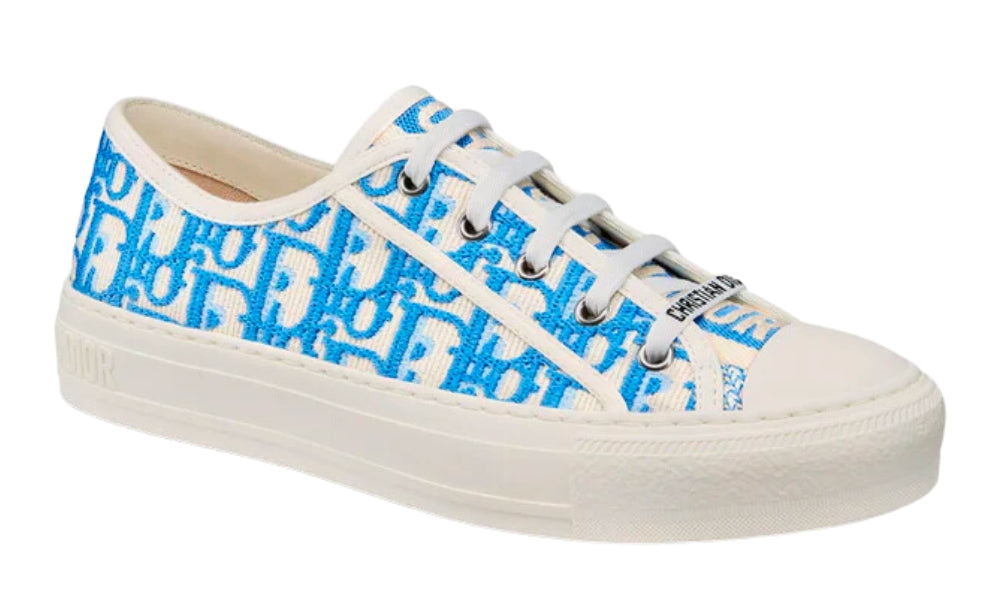 Dior Wmns Walk'N'Dior Embroidered Cotton Low 'Dior Oblique - Corn Flower'