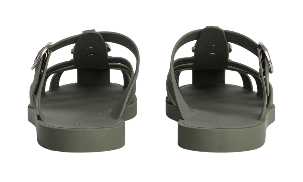 Gucci Double G Mule "Dark Green Rubber"