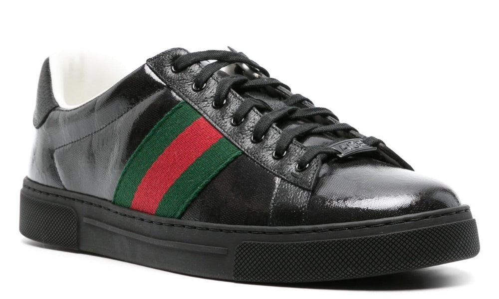 Gucci  Ace GG Crystal canvas sneakers 'Black'