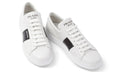 Prada brushed leather sneakers 'White Black'