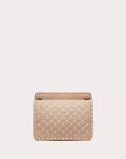 MEDIUM NAPPA ROCKSTUD SPIKE BAG POUDRE