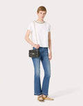 SMALL NAPPA ROCKSTUD SPIKE BAG BLACK